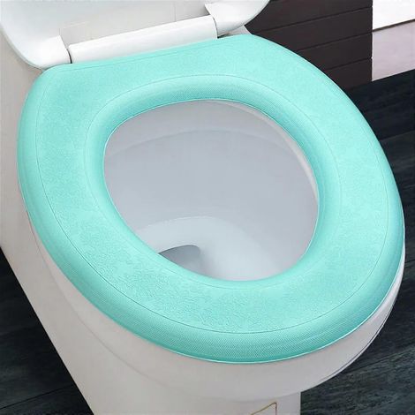 Coussin de siège de toilette imperméable et souple en forme de O pour bidet et chaise percée (vert) (1/5)