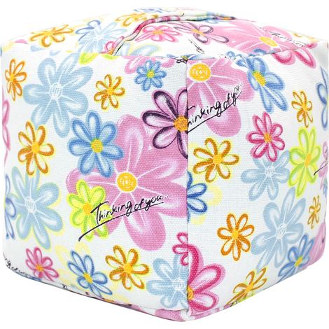 Butée de porte décorative en tissu lesté avec poignée - Butée de porte carrée robuste pour chambre à coucher, salon, intérieur, portes (1/5)