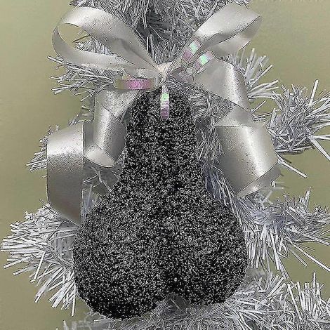 Boules de Noël à suspendre, décorations créatives pour sapin de Noël, noires (1/5)