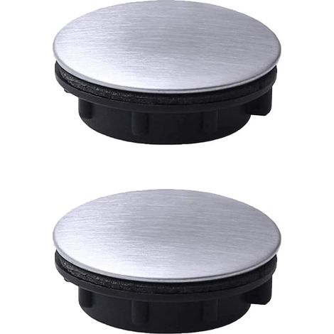 2pcs évier Ruban Trou Couvercle en Acier Inoxydable Robinet Trou Couvercle évier Trou Plaque Bouchon Bouchon obturateur pour Salle de Bain Cuisine (Trou d'installation pour 1.2-1.6in/31-40mm)… (1/5)
