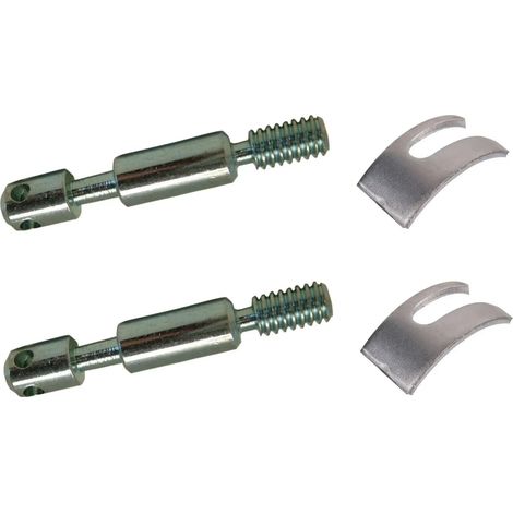 Kit de 2X Goujon d'assemblage de lit Meuble diamètre 6mm x Longueur 50mm 4 Trous + 2X Etrier ferrure Fourchette 38mm Acier vis Filetage Direct (1/4)