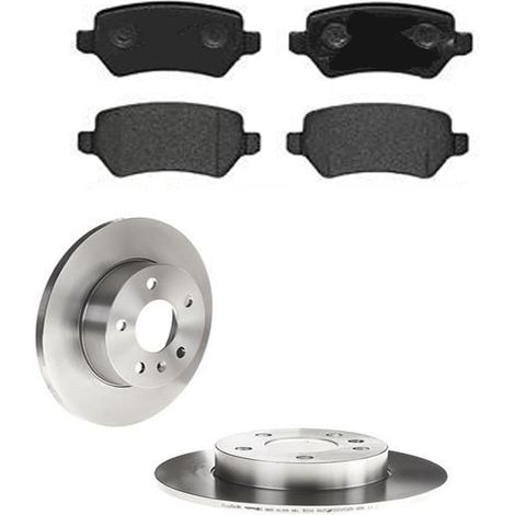 KIT FRENI POSTERIORI compatibile con OPEL ZAFIRA / ZAFIRA FAMILY B (A05) - DISCHI + PASTIGLIE OEM: P 10 013 , P 59 038 / 16955 , 18707 /SOSTITUZIONE DIRETTA/BASSA POLVERE/SILENZIOSO (1/5)