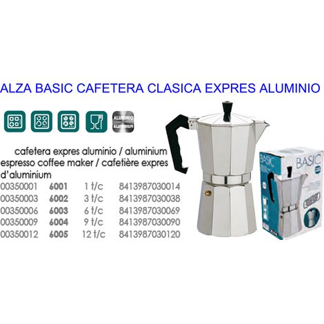 CAFETERA ALZA ALUM 9 TAZAS 350009