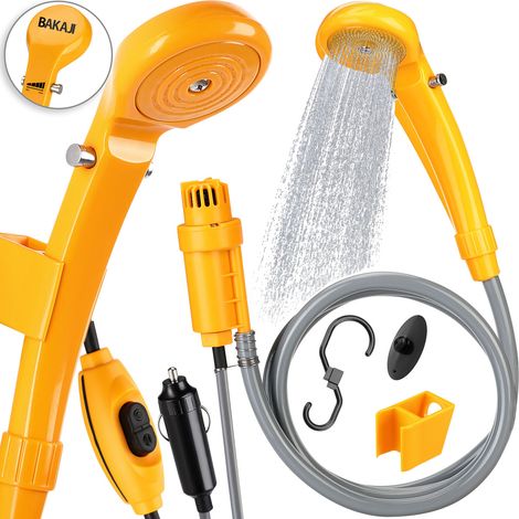 Doccia da Campeggio 12V Cavo Alimentazione 5m Lavaggio Auto con pompa Immersione (1/4)