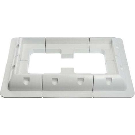 Mounting brackets for solar panels – Corner, side and cable entry – White – Motorhome (1/4)