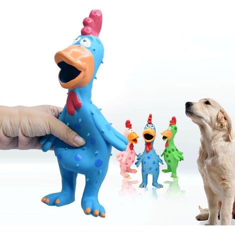 3er-Packung quietschende, hühnerförmige Latex-Hundespielzeuge, lange Tierfiguren