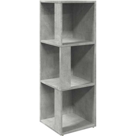 Mueble de esquina madera ingeniería gris hormigón 33x33x100 cm vidaXL