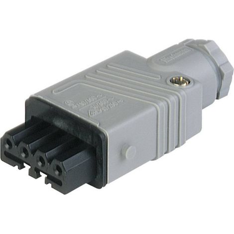 Hirschmann 932 533-106-1 Connecteur d'alimentation STAK femelle, droit Nombre total de pôles: 4 + PE 10 A gris 1 pc(s) D23523 (1/2)