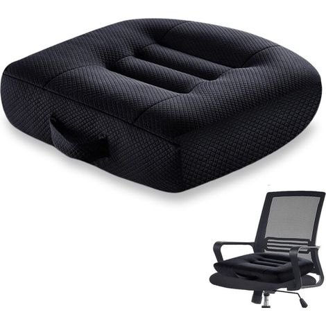 Cojín elevador para asiento de coche: 40 x 40 cm Cojín ortopédico ergonómico Cojín de silla extra grande para silla de oficina, coche, cojín de silla de ruedas o elevador (1/4)