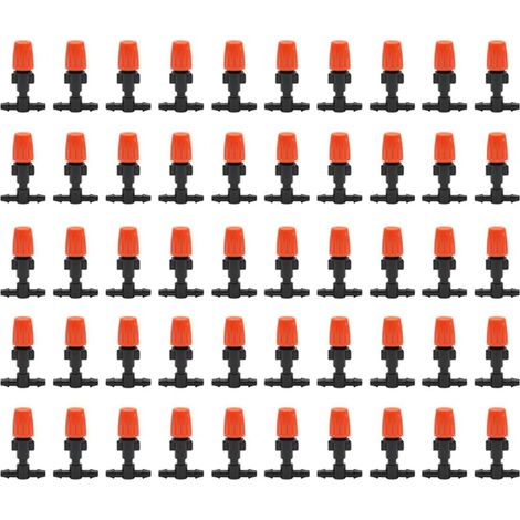 50 buses de brumisation orange réglables - pour l'arrosage des pelouses- le refroidissement et la suppression de la poussière. (1/4)
