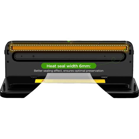Scelleuse sous vide, Système de scellage automatique, Puissance d'aspiration de 75 KPA, noir (1/2)