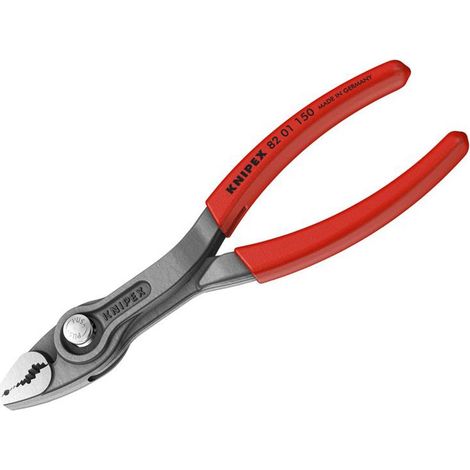 KNIPEX 82 01 150 SB TwinGrip® front and side gripping pliers with non-slip plastic coating grey atramentized 150 mm