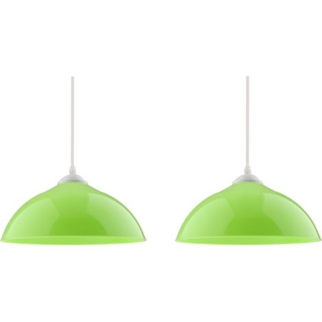 Semi-circulaire Plafonnier Abat-jour Pendentif Abat-jour Luminaire Vert (1/5)
