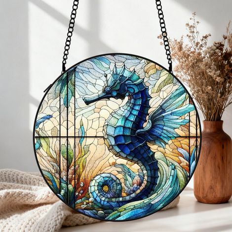 Attrape-soleil hibou vitrail 9 cm décoration fenêtre suspendue animal lumineux cadeau femme (1/5)