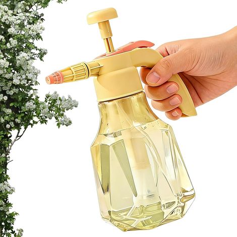 Pulverizador de mano con bomba - Regadera de 1,5 L para tareas de limpieza y jardinería  Botella a prueba de fugas con boquilla ajustable, herramienta de pulverización manual a presión para el jardín. (1/5)