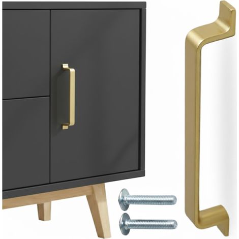 Maniglia per ringhiera per mobili cassetti cucina oro loft retrò moderno 128 (1/5)