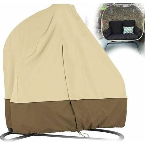 Housse de chaise d'oeuf suspendue de patio double 230 200 , Housse de chaise pivotante étanche Véranda Patio Cocoon Egg Chair (1/4)