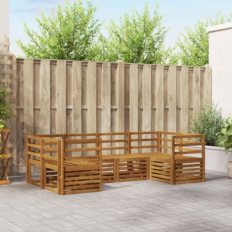 Sofagarnituren 6 pcs Natur Massivholz Akazie (1/5)