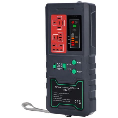Kfz-Relaisprüfer, US-Stecker 100 V auf 240 V, EU-Stecker 125 V auf 250 V, für die Wartung von Autos und Motorrädern