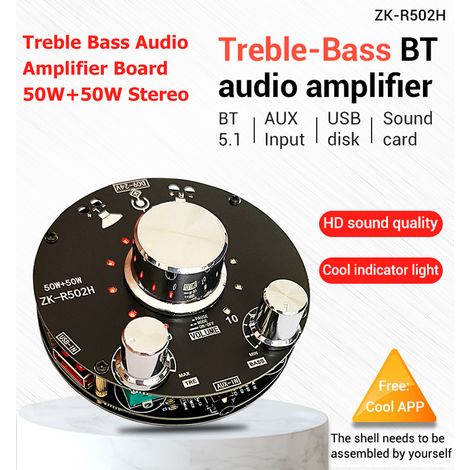 Amplificateur audio stéréo Bluetooth 2.0/2.1 canaux ZK-R502H avec réglage des aigus et des graves (1/5)