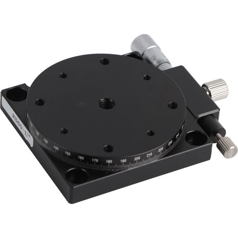 60-mm-Handbewegungstisch, linear drehbare R-Achse, 360°-Schiebeplatte, RS60-L, präzise Positionierung, optische Unterstützung, Feineinstellung. (1/5)