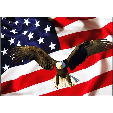 Plaque aluminium déco U.S.A by Cbkreation