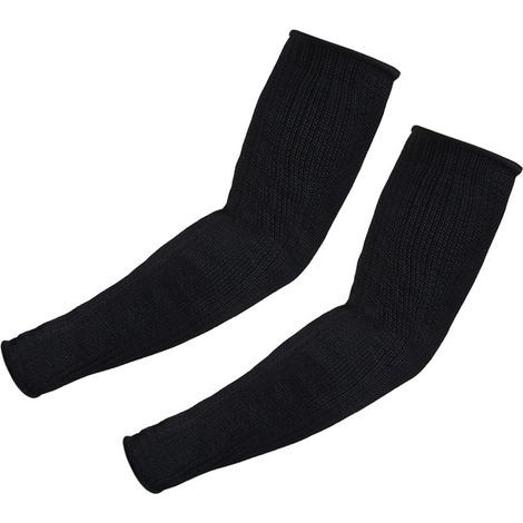 1 Paar Kevlar Armmanschette Ellbogen Bandage Armschutz Cut Resistant Burn Resistant Sleeve, Schwarz (1/4)