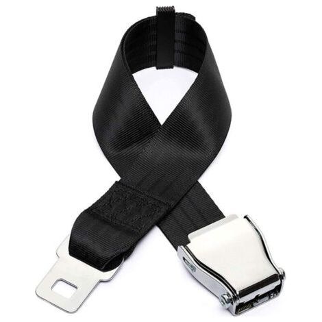 Extension de ceinture de sécurité pour avion, Pièces de ceinture de sécurité pour avions réglables universelles avec boucle en acier inoxydable Clip 50-80 CM Airlines for Travel by Kayear (1/5)