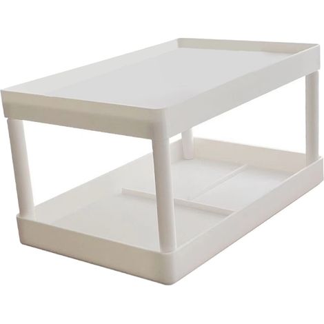Présentoir à maquillage à 2 niveaux, organisateur pour chambre, bureau, chambre d'étudiant, dortoir, petit format (1/5)