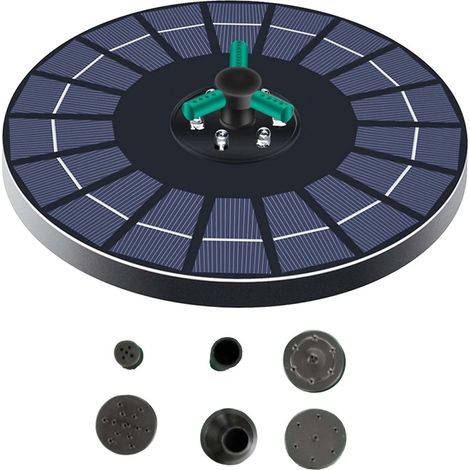 Pompe à fontaine solaire, adaptée aux piscines, aux aquariums et aux bassins à poissons. (1/4)