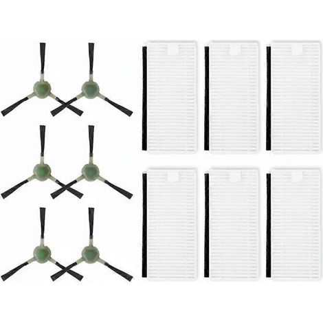 Pièces détachées pour aspirateur robot WiFi Lefant M201/U180/OKP Life K8/MyGenie H20 : brosse latérale et filtre HEPA de rechange (1/5)