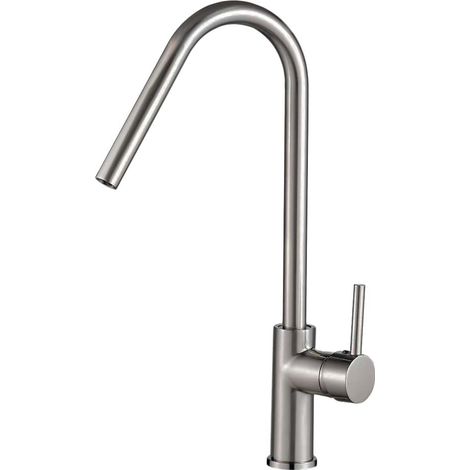 Grifo de cocina acero cepillado monomando Misuri de Valaz (1/2)