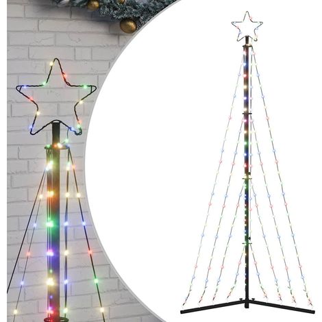 Albero di Natale Albero natalizio Albero festivo a LED 339 LED Colorato 187 cm (1/5)