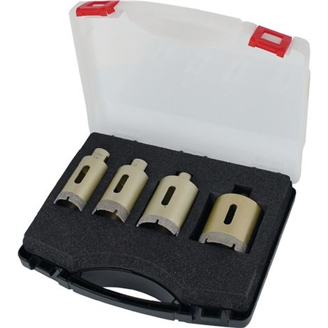 Couronne diamantée Longueur 70 mm 4 pièces Approprié pour carrelage / granit / marb M14