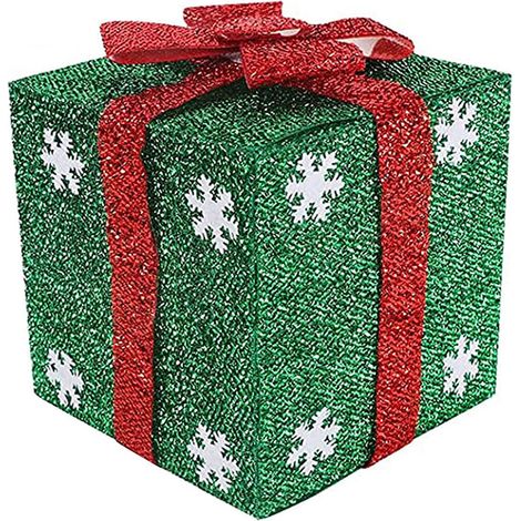 Boîtes cadeaux lumineuses de Noël Flocons de neige Décorations intérieur extérieur pour Fêtes Sapin Jardin Porche Maison (1/5)