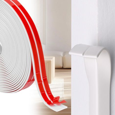 Protection angle mur PVC auto-adhésives, 2CMx6M protection des bords muraux, pour bords de murs et de carreaux (1/5)