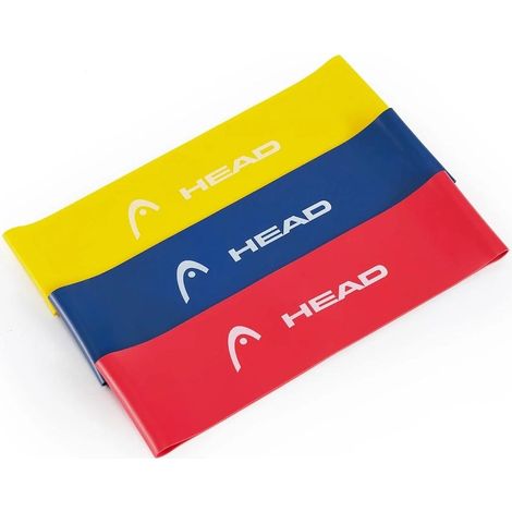 HEAD Bande Elastiche Lattice 3pz Resistenza Lieve/Media/Pesante Giallo Blu Rosso (1/5)