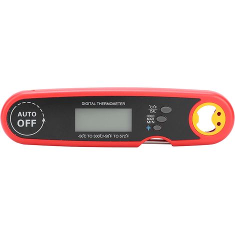 Thermomètre de cuisson numérique étanche et pliable pour barbecue, rouge-AquaForge (1/5)