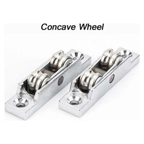 4pcs fenêtre coulissantes Poulie en zinc Matériel en alliage, Convient for porte coulissante et fenêtre Cabinet, Double Balancier Réglage de l'angle de roue