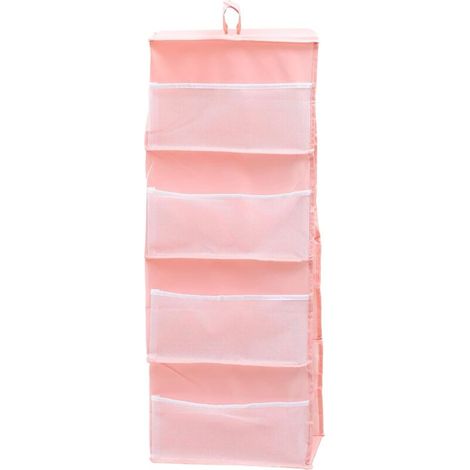 Bardusch-Organisateur lingerie – 4 couches – tissu léger rose – chambre/penderie – multifonction (1/5)