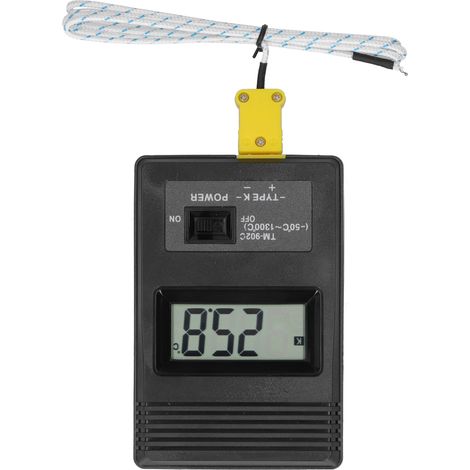 Thermomètre numérique à écran LCD, outil de mesure de température ambiante TM902C (1/5)