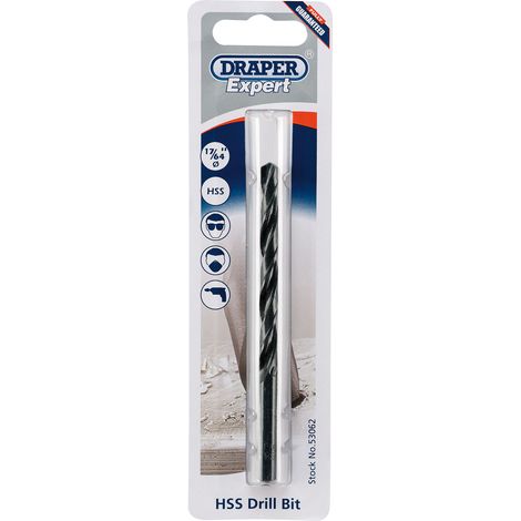 Draper 17/64 Inch High-Speed Steel (HSS) Twist Drill Bit Set – Imperial Size, Model 53062 (1/5)