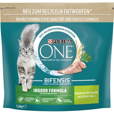 Purina One Katzenfutter Indoor Formula reich an Truthahn 1,4 kg (1/2)