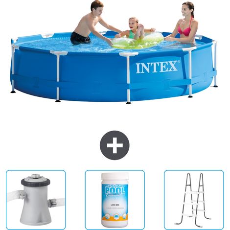 Piscine Intex Cadre Rond - 305 x 76 cm - Bleue - Incluse Accessoire CB84 (1/5)