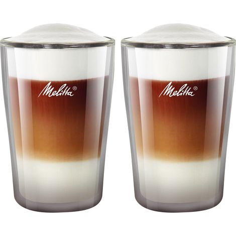 Melitta Set aus 2 transparenten Borosilikatgläsern