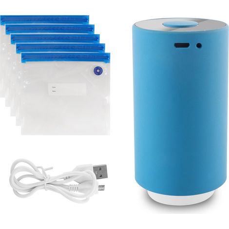 Mini pompe à vide automatique portable avec sacs sous vide pour la cuisine et la maison (1/5)