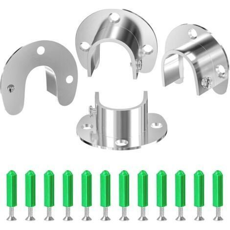Set of 4 Stainless Steel Round Tube Support (1/4)