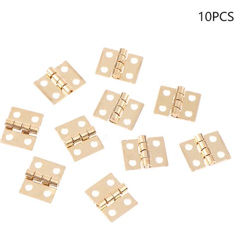 10 mini charnières en laiton, pliables, pour voitures télécommandées tout-terrain à l'échelle 1/10, jaunes (1/5)
