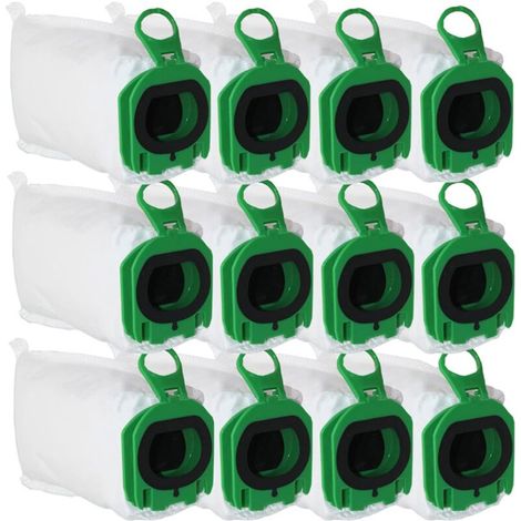 Lot de 12 sacs pour aspirateur Vorwerk Kobold VB100 VB 100 FP100 FP 100, kit de sacs à poussière de rechange (1/5)