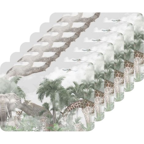 Lot de 6 sets de table motifs animaux OLWEN (1/3)